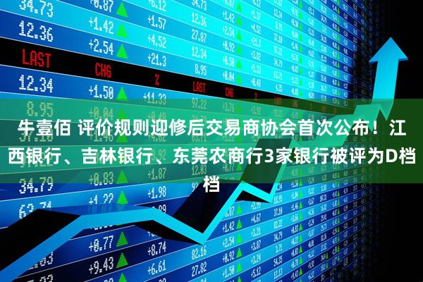 牛壹佰 评价规则迎修后交易商协会首次公布！江西银行、吉林银行、东莞农商行3家银行被评为D档